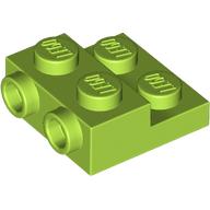 LEGO® adapté avec 2 plots sur le côté 2x2x2/3 CITRON VERT