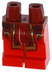 LEGO® heupen DONKER ROOD en benen ROOD