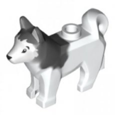 LEGO® hond, Husky WIT/GRIJS