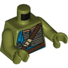 LEGO®  torso, gele handen OLIJFGROEN