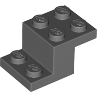 LEGO® 6099909 - 6395363 D GRIJS - L-45-F LEGO® hoekplaat 2x3x1 1/3  DONKER GRIJS