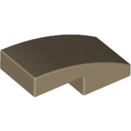 LEGO® 6101254 D BEIGE - MS-161-B LEGO® roof tile, curved 2x1 no studs DARK TAN