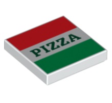 LEGO® 2x2 pizza WIT