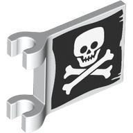 LEGO® Pirate flag 2x2 square WHITE
