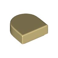 LEGO®  tegel 1x1 halve cirkel verlengd (stadium) met groef BEIGE