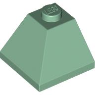 LEGO® 45 graden hoek buitenzijde 2x2 ZAND GROEN