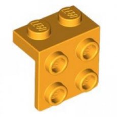 LEGO® hoekplaat 1x2 - 2x2 LICHT ORANJE