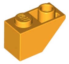 LEGO® reversed 45 degrees 1x2 LIGHT ORANGE