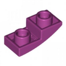 LEGO® curved 2x1 inverted MAGENTA