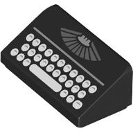 LEGO® slope 1x2 typewriter BLACK