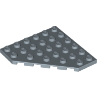 LEGO® 6157654 ZAND BLAUW -  L-7-F LEGO® hoekplaat 6x6x45 graden  ZAND BLAUW