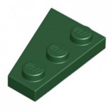 LEGO® 2x3 wig  rechts DONKER GROEN