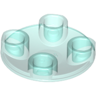 LEGO® 2x2 round with rounded bottom TRANSPARENT LIGHT BLUE