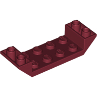 LEGO® 6175590 D ROOD - MS-15-C LEGO®  omgekeerde dakpan  45 graden 2x6 dubbel met 2x4 inkeping DONKER ROOD