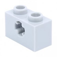 LEGO® 1x2 steen met asgat  X opening WIT