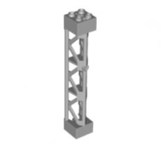 LEGO® steun 2x2x10 driehoekige balk - type 4 - 3 posts, 3 sections LICHT GRIJS