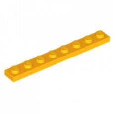 LEGO® plaat 1x8 LICHT ORANJE
