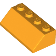 LEGO® 45 degrés 2x4 ORANGE CLAIR
