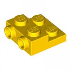 LEGO® 2x2x2/3 met 2 noppen aan zijkant GEEL