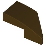 LEGO ® dakpan, gebogen  geen noppen met hoek af 2x1 DONKER BRUIN