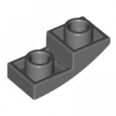 LEGO® 6215212 D GRIJS - MS-94-K LEGO® courbé 2x1 inversé GRIS FONCE