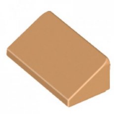 LEGO® small 30 degrees 2x1x2/3 (2 studs wide)  MEDIUM NOUGAT