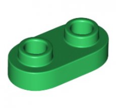 LEGO® modified 1x2 rounded with 2 studs GREEN