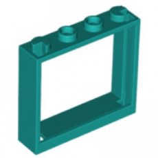 LEGO® 6222972 D TURQUOISE - H-30-D LEGO® raam 1x4x3 DONKER TURQUOISE