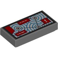 LEGO® 6226606 D GRIJS - M-49-C LEGO® 1x2 tegel met kaart DONKER GRIJS