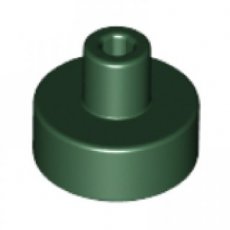 LEGO® 1x1 rond met pin  DONKER GROEN