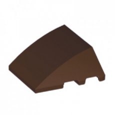 LEGO® steen wig 4x3  DONKER BRUIN