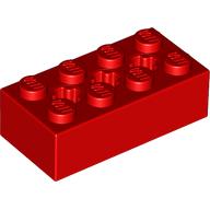 LEGO® 6244918 ROOD - H-64-C LEGO® 2x4 avec trous d'essieu VERT