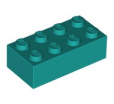 LEGO® Steen 2x4 DONKER TURQUOISE
