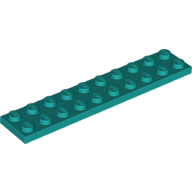 LEGO® 6249538 D TURQUOISE - L-34-F LEGO® 2x10 DONKER TURQUOISE