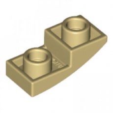 LEGO® gebogen 2x1 omgekeerd BEIGE