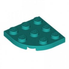 LEGO® 3x3 ronde hoek  DONKER TURQUOISE