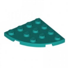 LEGO® 4x4 ronde hoek DONKER TURQUOISE