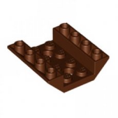 LEGO®  tuile inversée 45 degrés 4x4 double avec encoche 2x4 et 2 trous BRUN