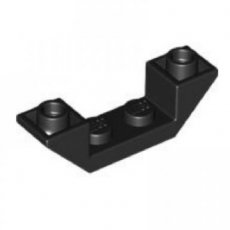 LEGO®  omgekeerde dakpan 45 graden 1x4 dubbel met 1x2 inkeping ZWART