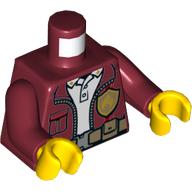 LEGO® torso DONKER ROOD