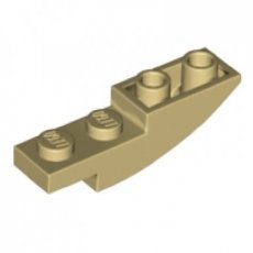 LEGO® omgekeerd gebogen 1x4x1  BEIGE