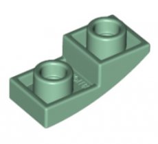 LEGO® curved 2x1 inverted ZAND GROEN