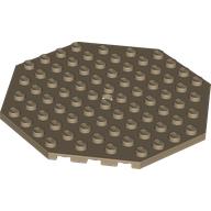 LEGO® 10x10 achthoek DONKER BEIGE