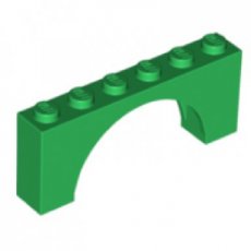 LEGO® steen 1x6x2 boog  GROEN