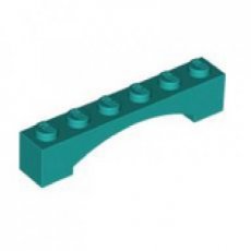 LEGO® 1x6x1 boog DONKER TURQUOISE