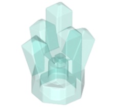 LEGO® gesteente 1x1 kristal 5 punten TRANSPARANT LICHT BLAUW