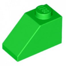 LEGO® 45 degrees 1x2 BRIGHT GREEN