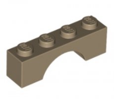 LEGO® 1x4x1 boog DONKER BEIGE