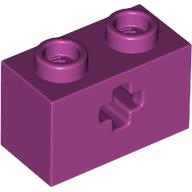 LEGO® 1x2 steen met asgat MAGENTA