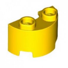 LEGO® cylindre demi 1x2 JAUNE